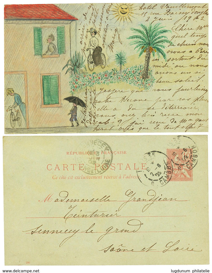 Superbe Lot De 5 ENTIERS POSTAUX (SAGE, MOUCHON, SEMEUSE) Avec Verso Décorés Et Illustrés. Spectaculaire Et Trés Sur ENT - Andere & Zonder Classificatie