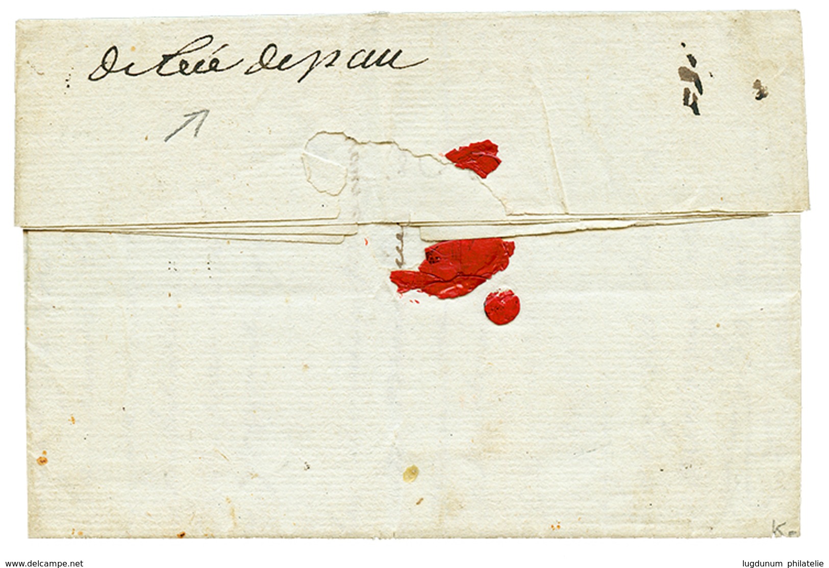 1786 COLONIES PAR LA FLOTTE + Verso DEBOURSE De PAU Manuscrit Sur Lettre Avec Texte De ST PIERRE MARTINIQUE Pour PAU Red - Correo Marítimo