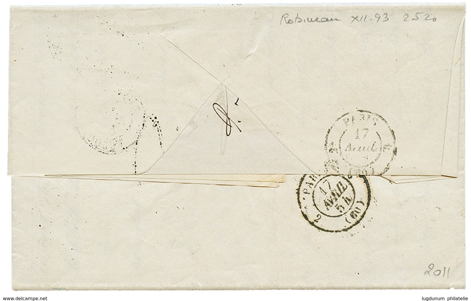 1854 LOUQSOR 7 Avril 54 + SMYRNE TURQUIE + Taxe 10 Sur Lettre De CONSTANTINOPLE Pour PARIS. TTB. - Poste Maritime