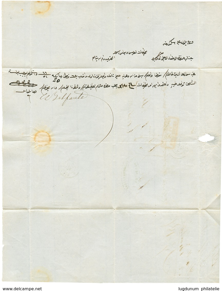 ALEXANDRETTE : 1862 DANUBE 27 Sept 62 + Taxe 10 Sur Lettre Avec Texte D'ALEXANDRETTE. TTB. - Andere & Zonder Classificatie