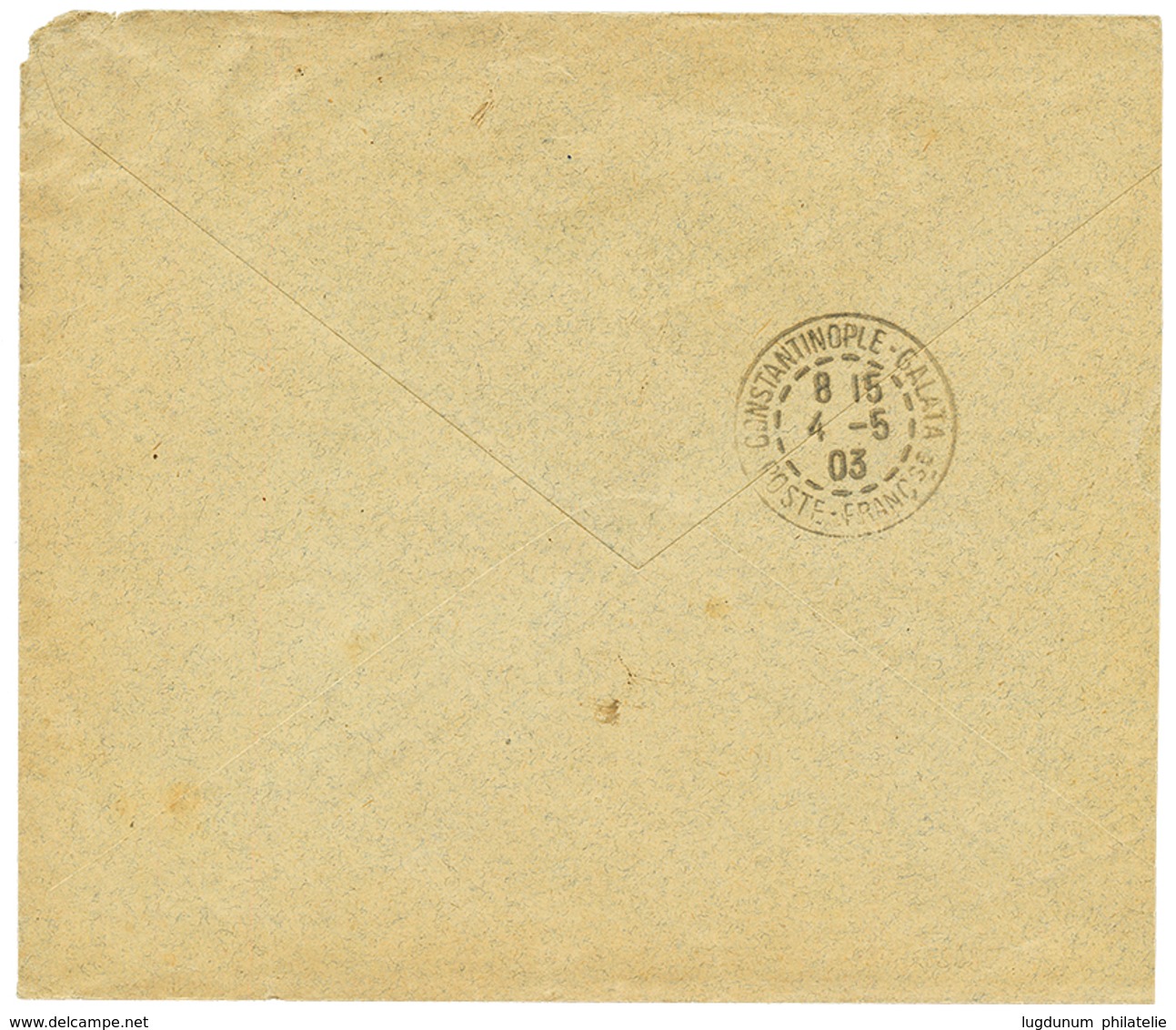 CRETE : 1903 1P S/ 25c Obl. CANDIE CRETE Sur Enveloppe Pour STAMBOUL (TURQUIE). Superbe. - Autres & Non Classés