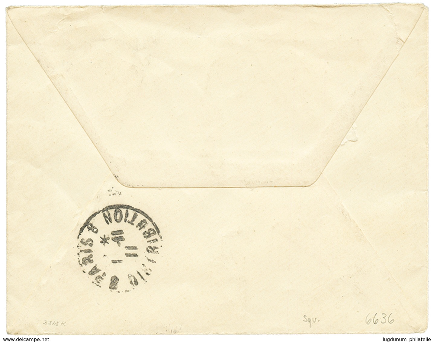 CRETE : 1911 Paire 25c MOUCHON Obl. CANDIE CRETE Sur Enveloppe RECOMMANDE Pour PARIS. TB. - Andere & Zonder Classificatie