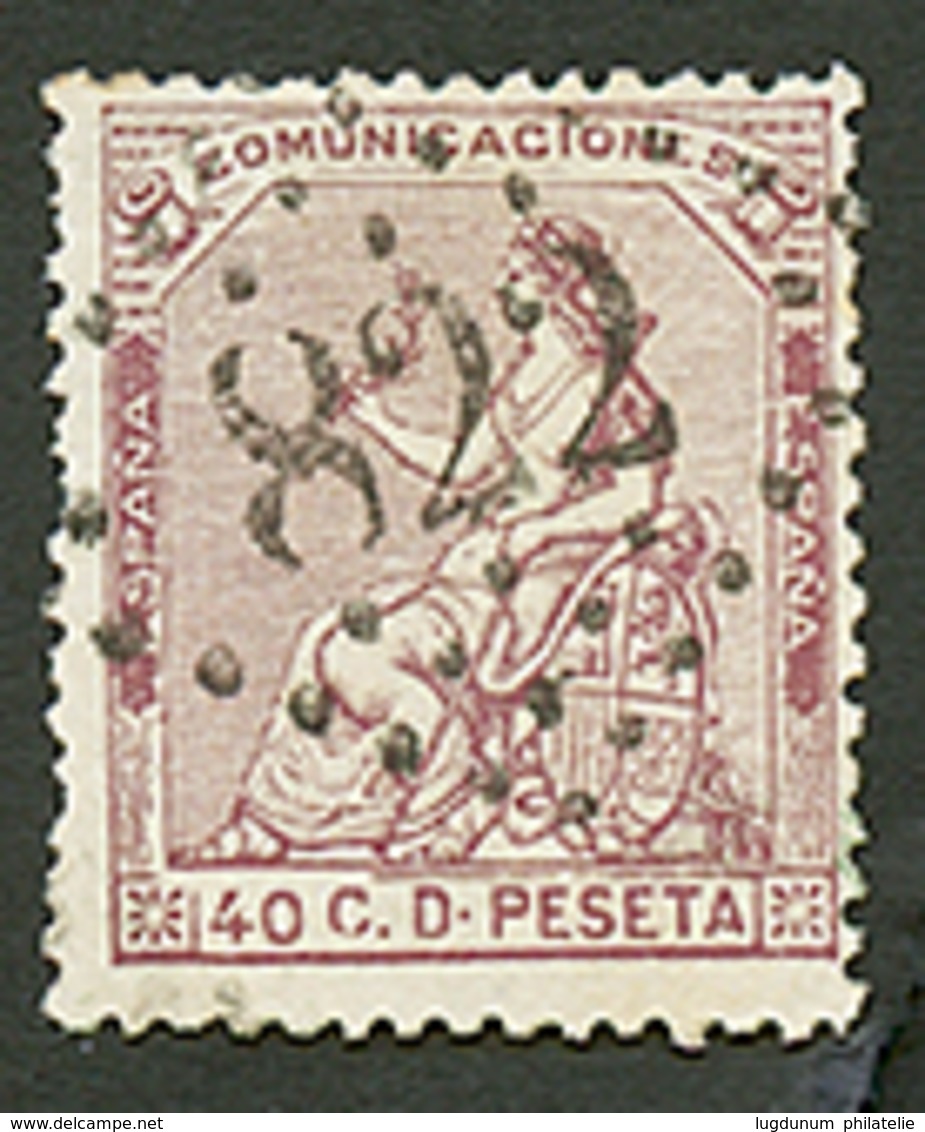 ESPAGNE 40c Obl. GC 822 De CETTE. Qqles Dents Courtes. RARE. TTB. - Autres & Non Classés