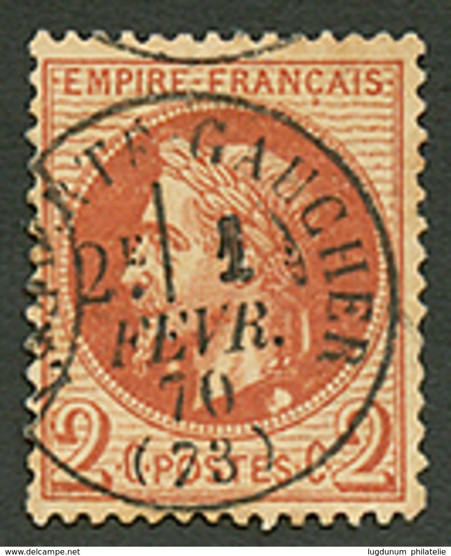 2c Lauré (n°26e) Avec Variété BOULE SUR LE COU Oblitéré. Signé CALVES. RARE. TTB. - Autres & Non Classés