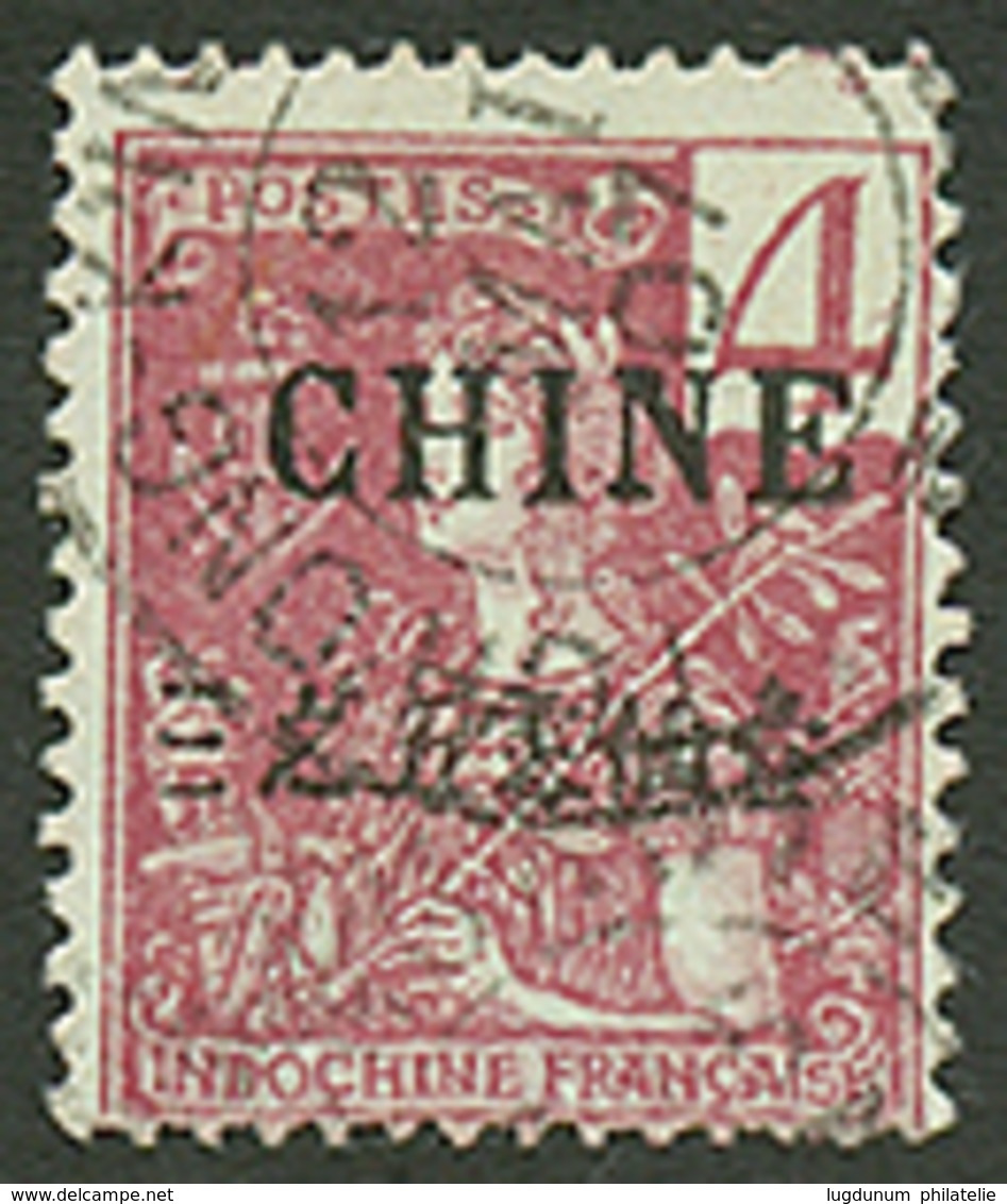 CHINE : 4c(n°64a) Oblitéré. Cote 850 Euros. Signé SCHELLER. Superbe. - Autres & Non Classés