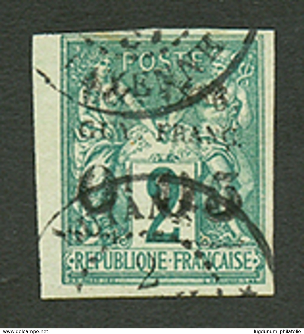 GUYANE : 0,05 S/ 2c(n°1) Obl. Cote 740€. Signé BRUN + SCHELLER. Superbe. - Andere & Zonder Classificatie