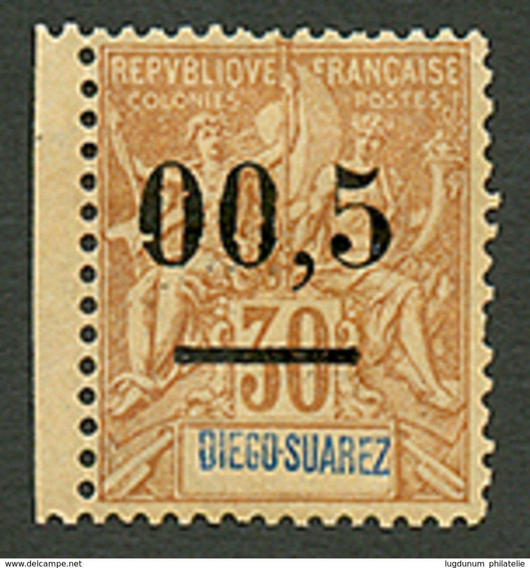 MADAGASCAR : 0,05 S/ 30c DIEGO-SUAREZ Variété "VIRGULE Mal Placée" N°59c Type I Neuf *. Infime Défaut(pli D' Angle, 1 De - Autres & Non Classés