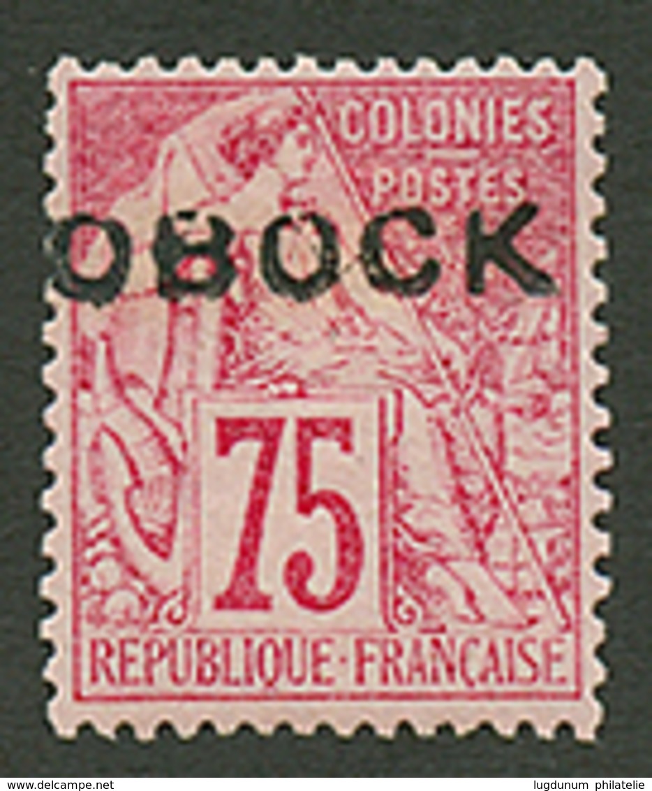 OBOCK : 75c (n°19) Neuf *. Trés Frais. Cote 370€. Signé SCHELLER. Superbe. - Autres & Non Classés