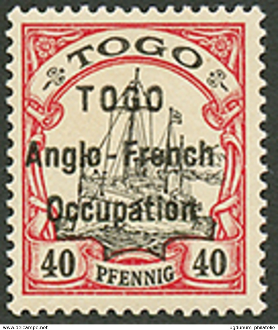 TOGO ANGLO-FRENCH OCCUPATION 40pf(n°38) Neuf * Trace De Charnière Trés Légère. Cote 750€. Certificat HOLCOMBE (1994) & S - Otros & Sin Clasificación