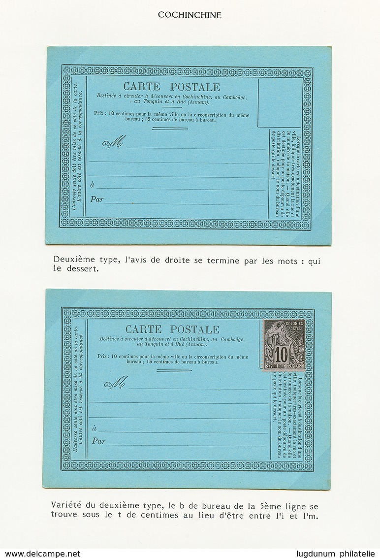 COLONIES GENERALES - Collection De 32 CARTES PRECURSEURS NEUVES Montées Sur Feuille D' EXPOSITION. TTB. - Andere & Zonder Classificatie