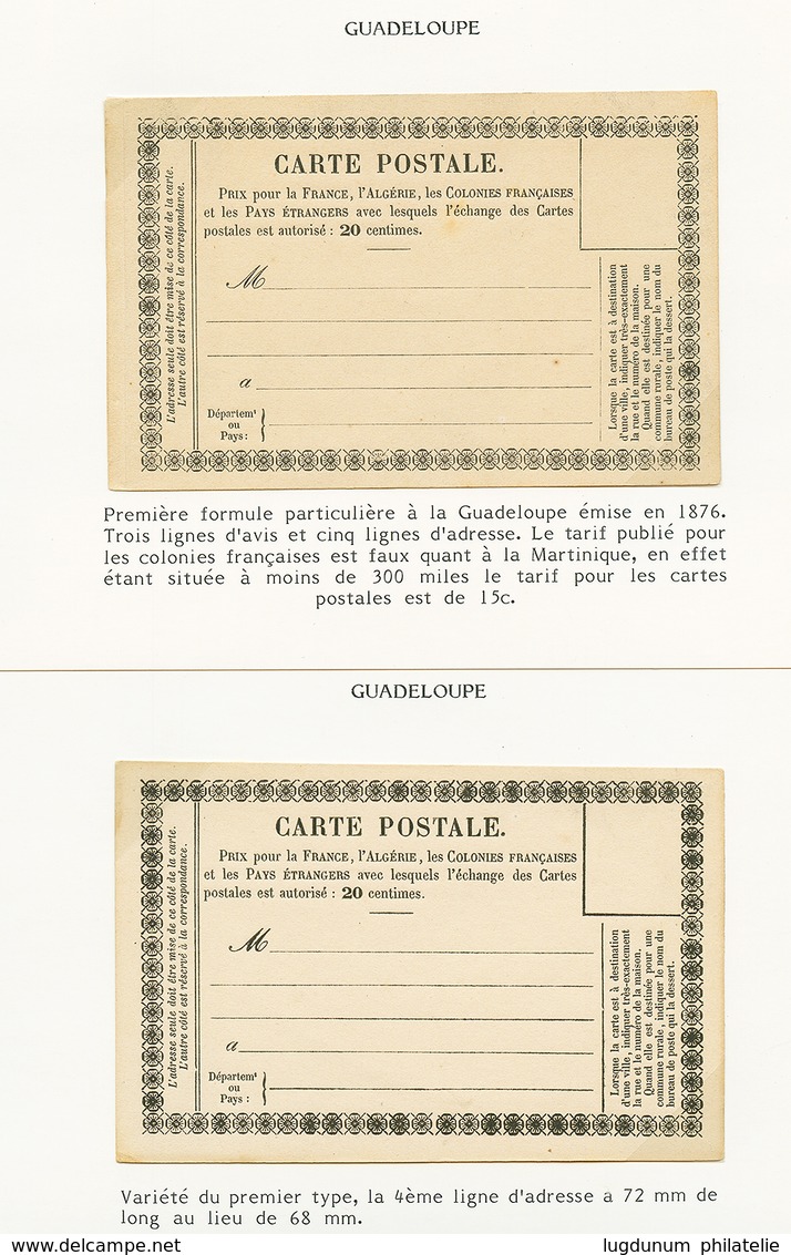 COLONIES GENERALES - Collection De 32 CARTES PRECURSEURS NEUVES Montées Sur Feuille D' EXPOSITION. TTB. - Andere & Zonder Classificatie