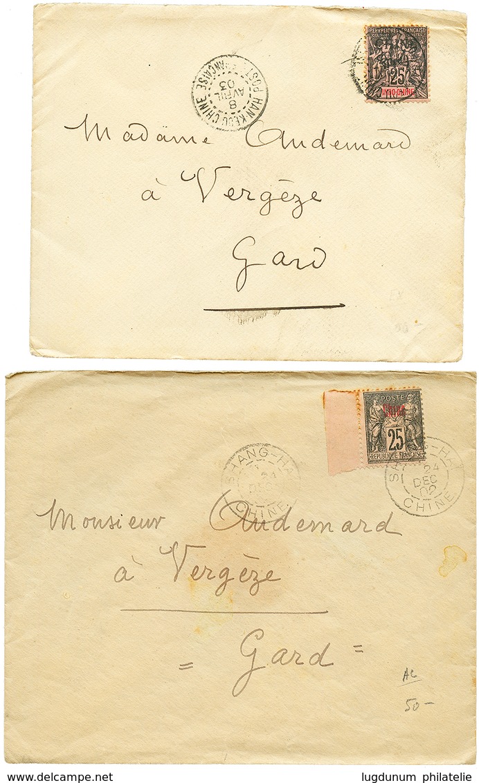 1902/03 2 Lettres De SHANGHAI Ou HAN-KEOU CHINE Pour La FRANCE. TB. - Andere & Zonder Classificatie