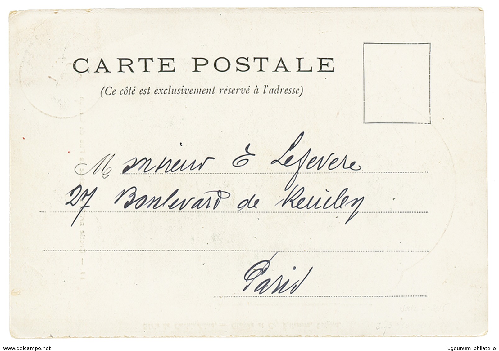 1904 INDOCHINE 10c Obl. VAPEUR N°4 COCHINCHINE Sur Carte Pour La FRANCE. Superbe. - Otros & Sin Clasificación