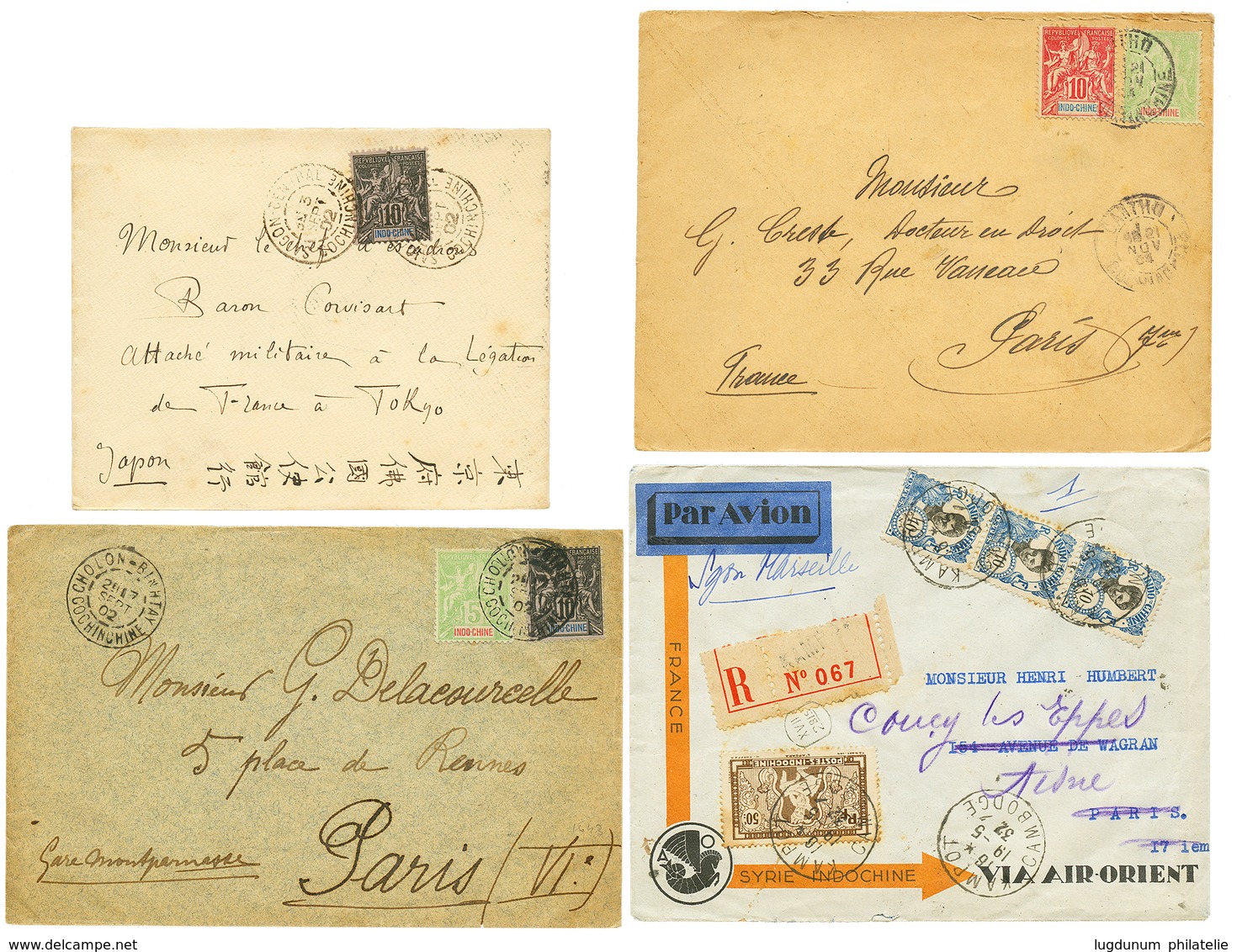 1890 / 1932 Lot De 11 Lettres D' INDOCHINE. TB. - Autres & Non Classés