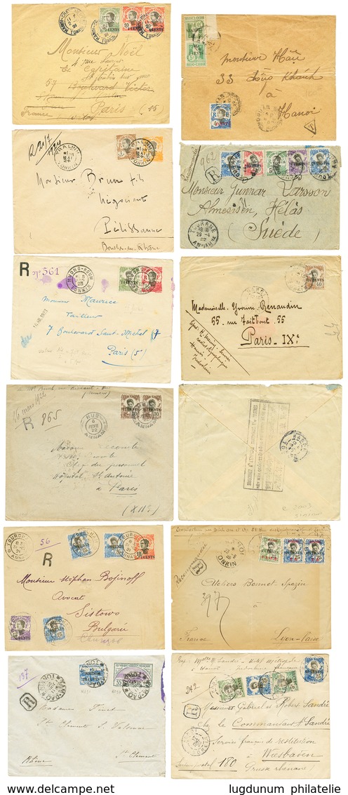 TONKIN 1920/23 Lot De 45 Lettres (CHARGES, RECOM, TAXES , Petits Bureaux , Tarifs, Destinations ...). TTB. - Andere & Zonder Classificatie