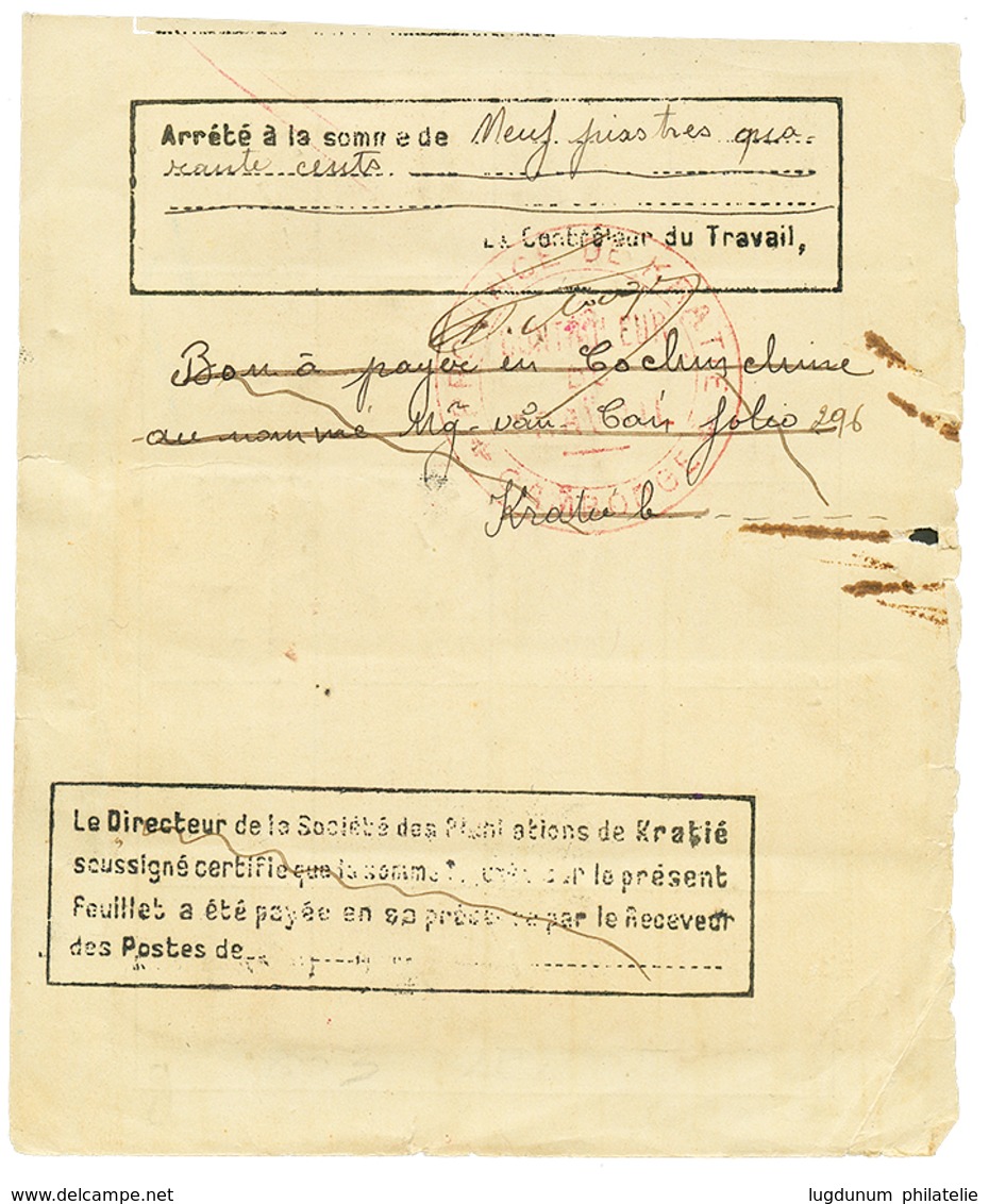 PECULE : 1931 2 P(x4)+ 1c(x10)+ 2c(x5)+ 5c(x4)+ 1 $ Surchargés PECULE Obl. LOCNIN Sur Feuillet. TB. - Otros & Sin Clasificación