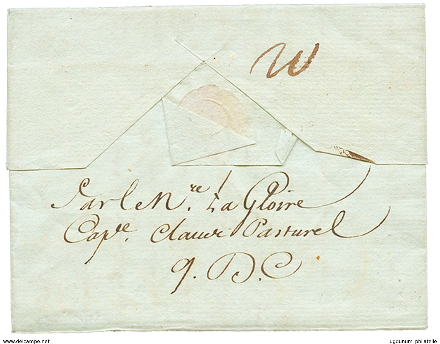 1788 Cachet Rare COLONIES Rouge (40mm) + Cachet Des Paquebots Du ROI LA MARTINIQUE Sur Lettre Avec Texte Daté ST PIERRE  - Otros & Sin Clasificación