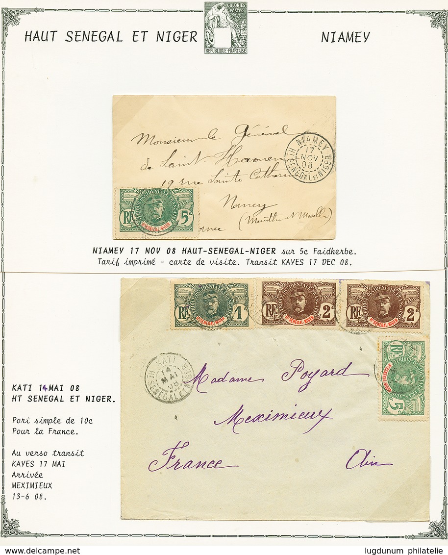 HAUT SENEGAL ET NIGER - Collection De 5 Lettres Montées Sur Feuilles D' EXPOSITIONS. TTB. - Autres & Non Classés