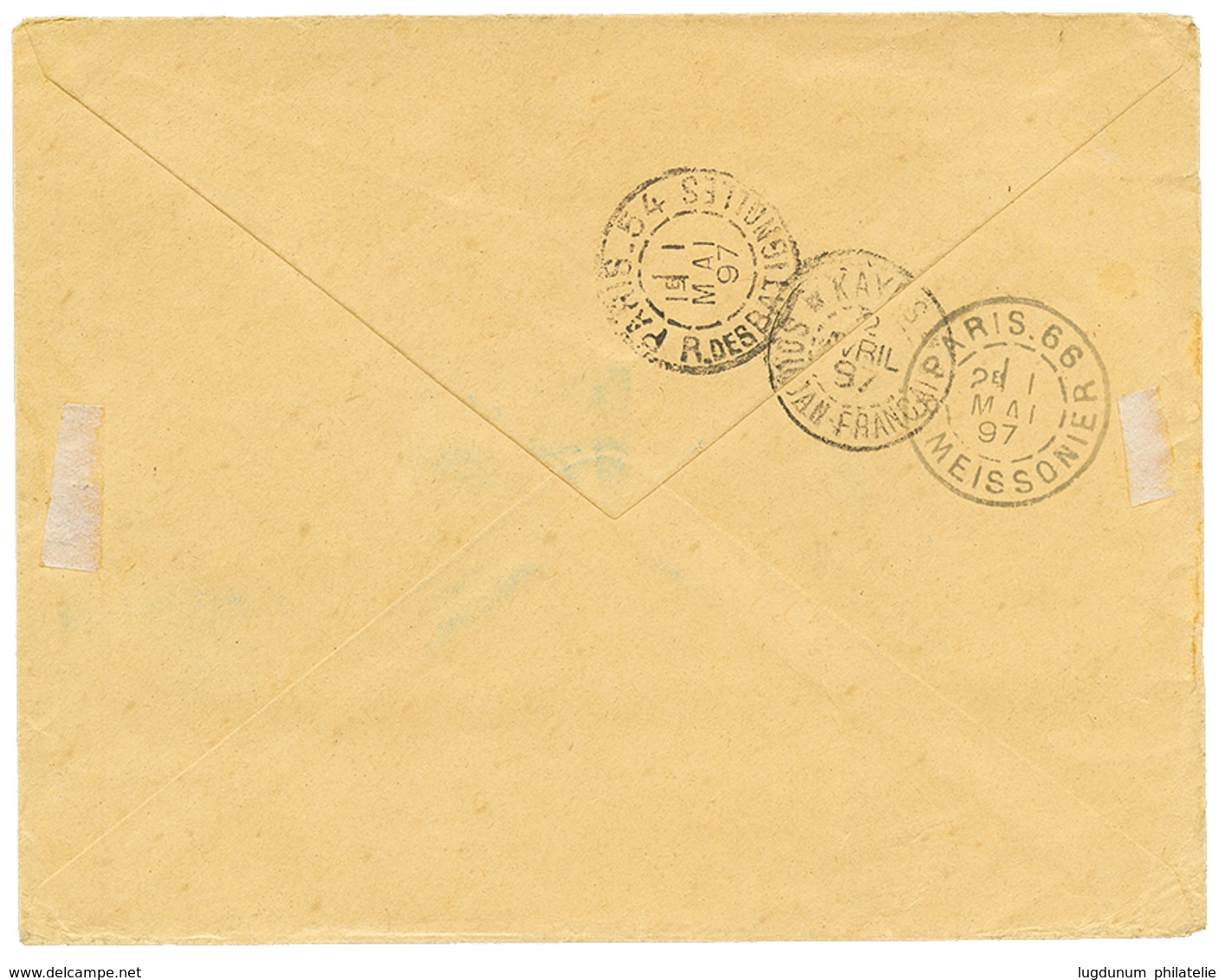 1897 KANKAN SOUDAN FRANCAIS + SOUDAN LIGNE J N°2 Sur Enveloppe Pour PARIS. TTB. - Otros & Sin Clasificación