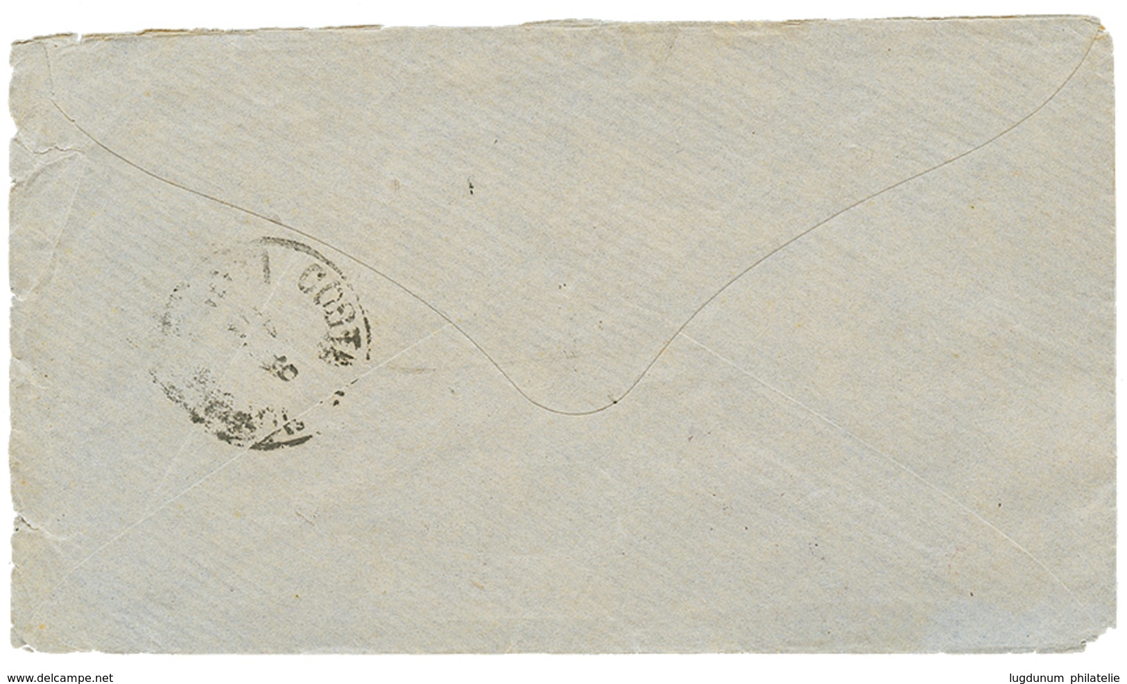 "CANEA" : 1881 5 SOLDI(x2) Canc. CANEA On Envelope To CONSTANTINOPLE. Superb. - Levant Autrichien