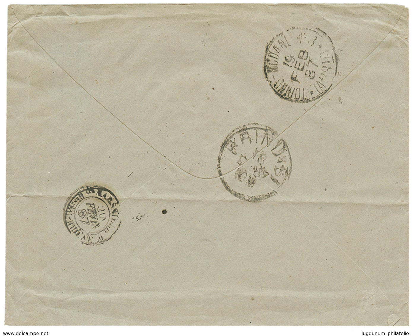 "CANEA" : 1887 10 SOLDI Canc. CANEA On Envelope To FRANCE. Superb. - Levant Autrichien