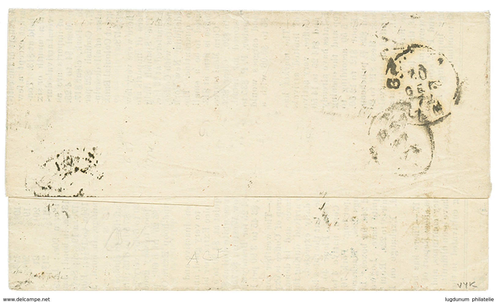 BRITISH P.O ST THOMAS : 1872 GB 2d Canc. C51 + ST THOMAS PAID On Complete PRINTED MATTER From ST THOMAS To GENOVA(ITALY) - Autres & Non Classés