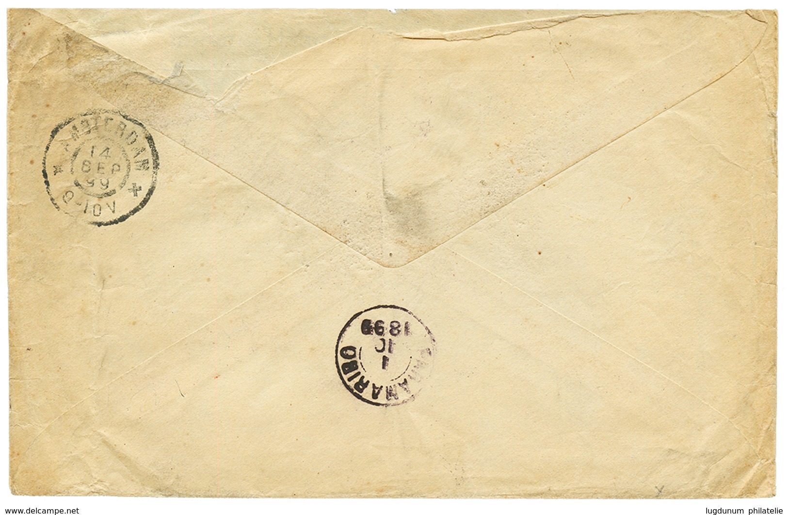 GERMANY To SURINAM : 1899 20pf Canc. HAMBURG On Envelope To PARAMARIBO With Arrival Cds. Vf. - Autres & Non Classés