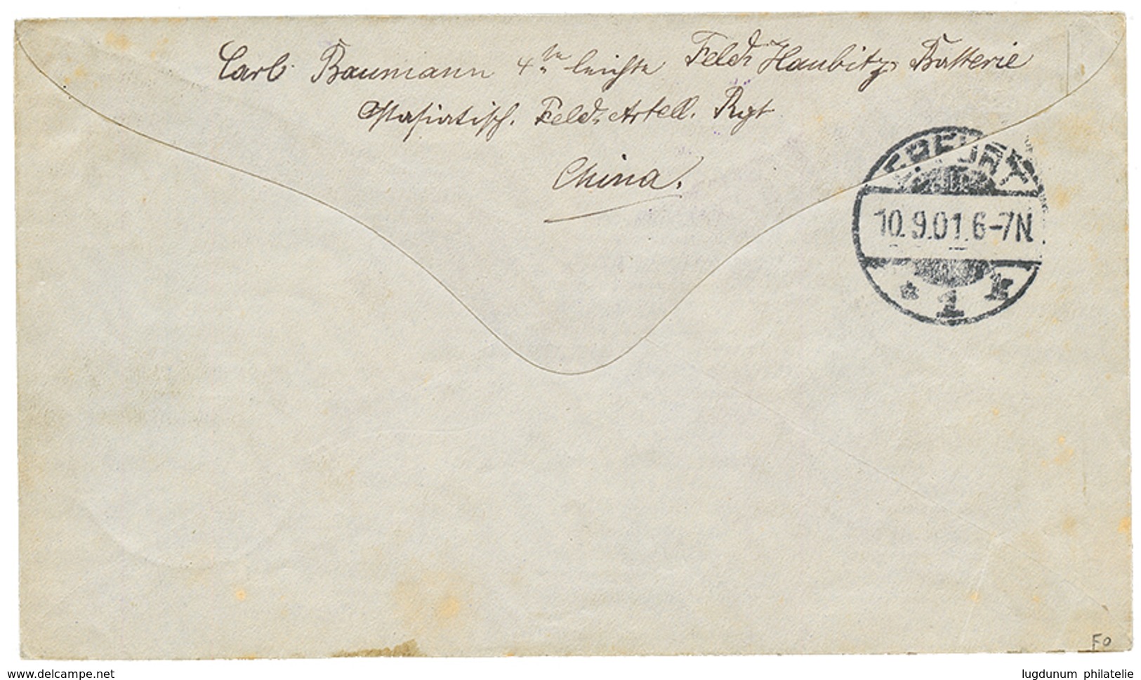 1901 RUSSIA 14k Canc. MARINE SCHIFFSPOST N°66 On "FELDPOSTBRIEF" To GERMANY. Superb. - China (oficinas)