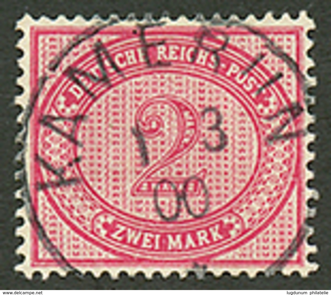 VORLAUFER : 2 Mark (V37f) Canc. KAMERUN. RARE. MICHEL = 1200€. Signed STEUER. Superb. - Cameroun