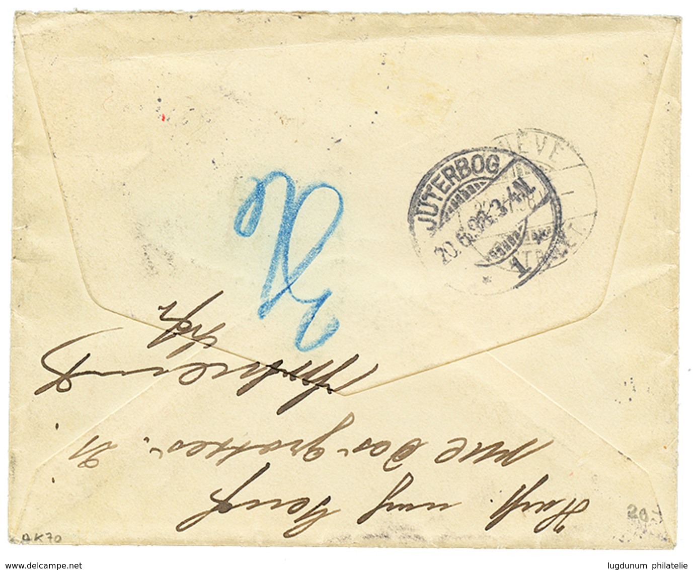 1898 10pf(x2) + 20pf Canc. TSINTANFORT On REGISTERED Envelope To GERMANY. Vvf. - Kiautchou