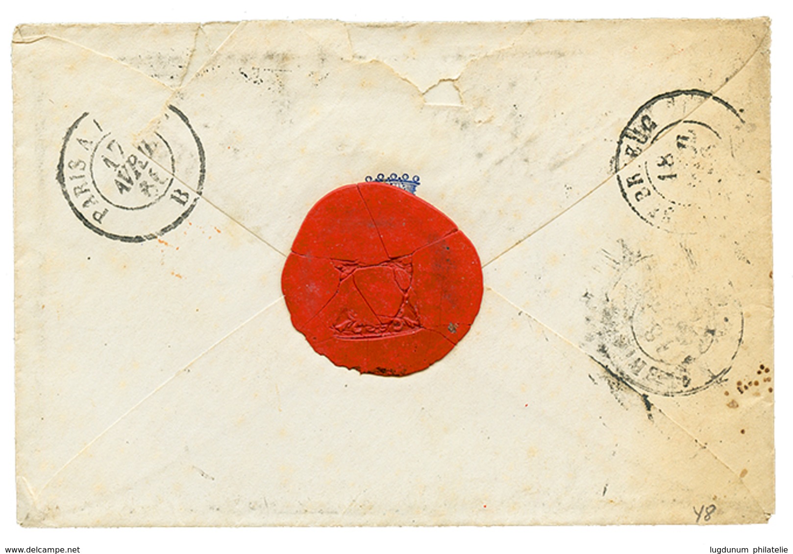 PAPAL STATES : 1866 4B + Pair 8B On Envelope From ROMA To FRANCE. Vf. - Sin Clasificación