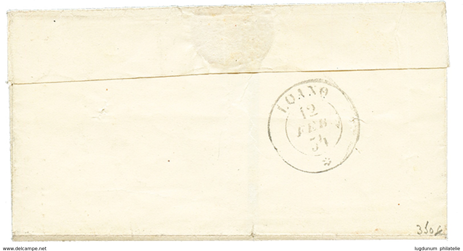 SARDINIA : 1854 20c Canc. ONEGLIA On Cover To LOANO (superb Arrival Cds). Vf. - Zonder Classificatie