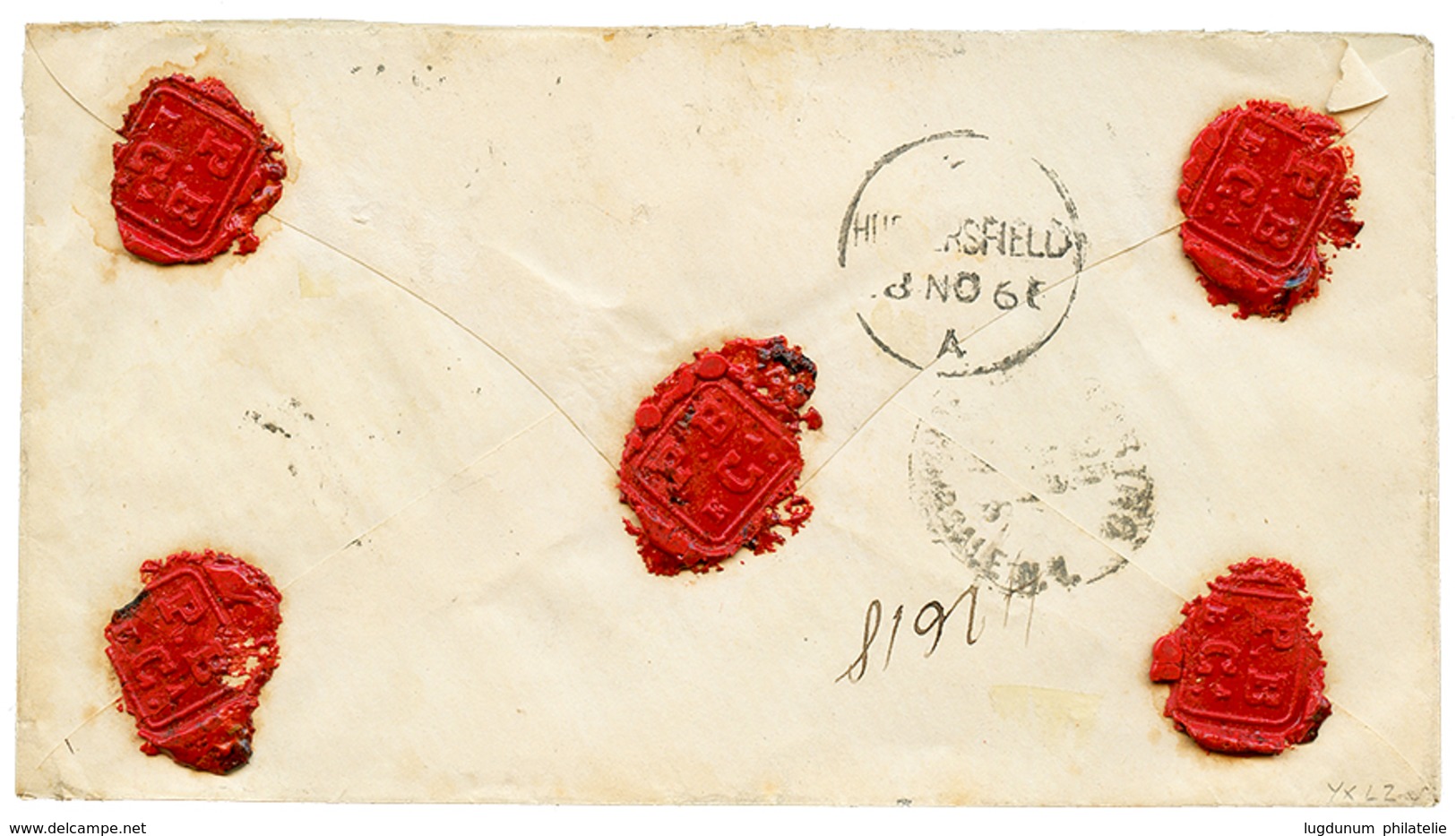 1868 60c(x3) + Rare Cachet REGISTERED LONDON/ FROM ITALY On REGISTERED Envelope To GREAT BRITAIN. Superb. - Zonder Classificatie