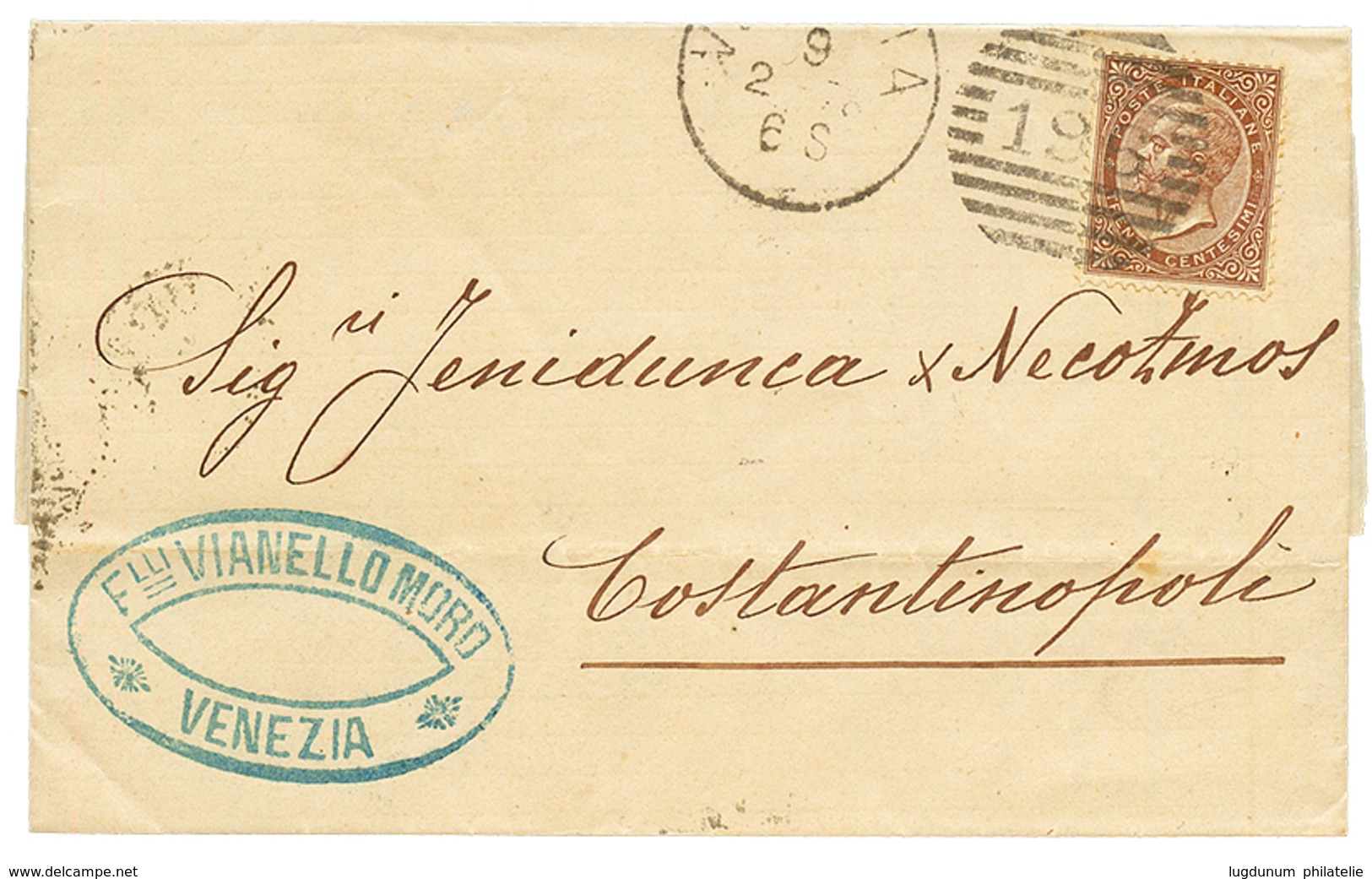 1878 30c On Entire Letter With Full Text To CONSTANTINOPLE. Verso, Austrian Cds CONSTANTINOPEL. Vvf. - Non Classés