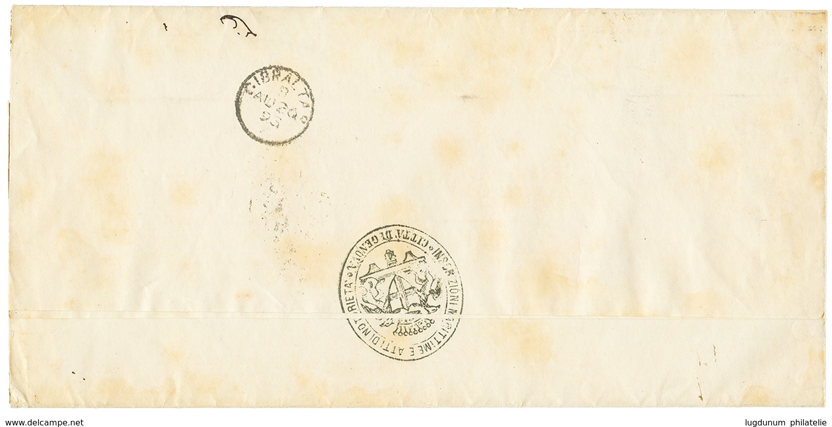 "PRINTED MATTER Rate To GIBRALTAR " : 1893 1c Canc. GENOVA On Complete PRINTED MATTER To GIBRALTAR With Arrival Cachet O - Sin Clasificación