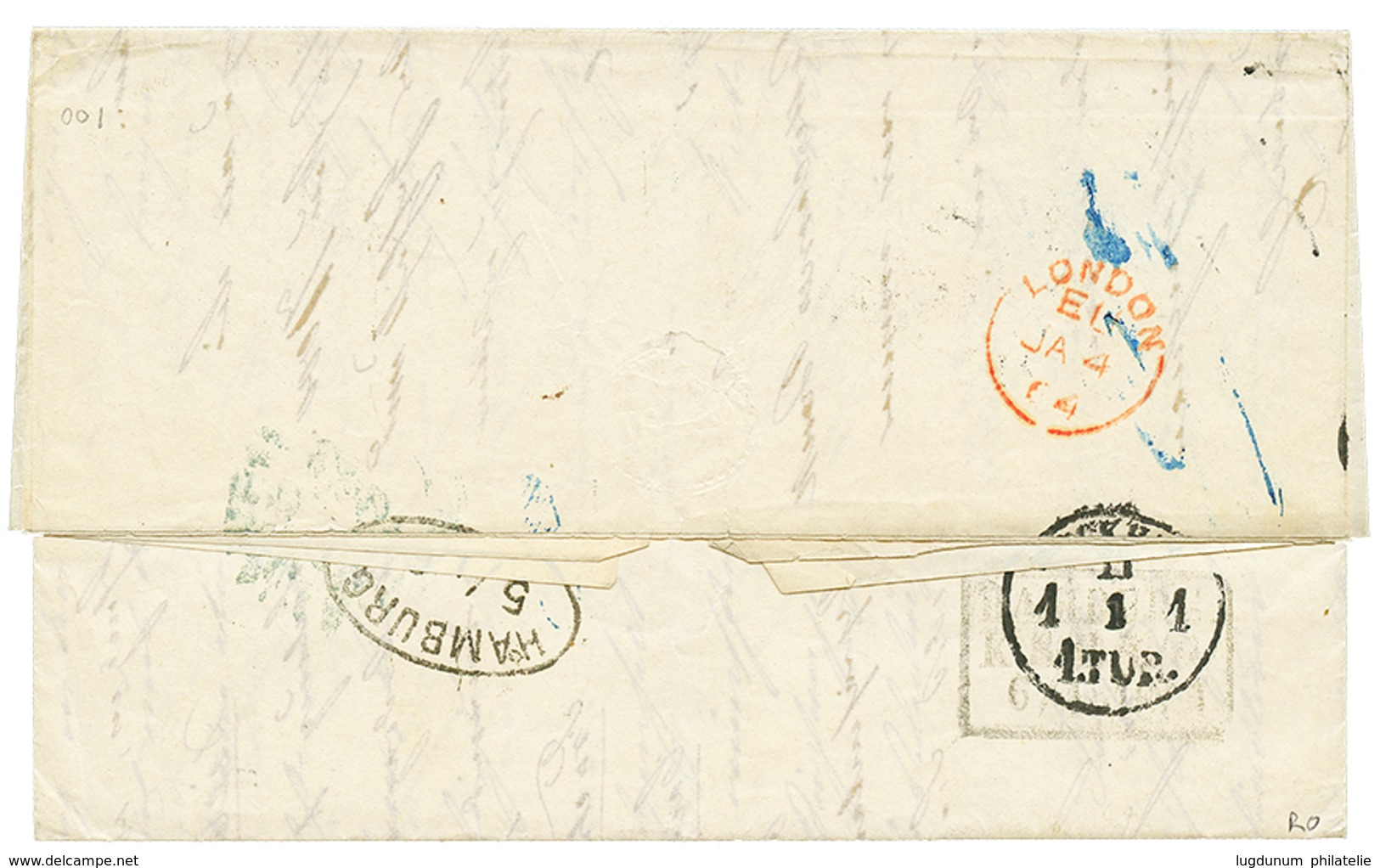 1863 Entire Letter From RIO DE JANEIRO BRAZIL Via HAMBURG To STOCKHOLM. Superb. - Autres & Non Classés