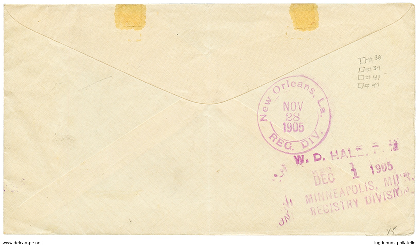 1905 1 CENT On 1p (x2) + 1c+ 2c+ 5c Canc. BELIZE On REGISTERED Envelope To USA. Vvf. - Andere & Zonder Classificatie