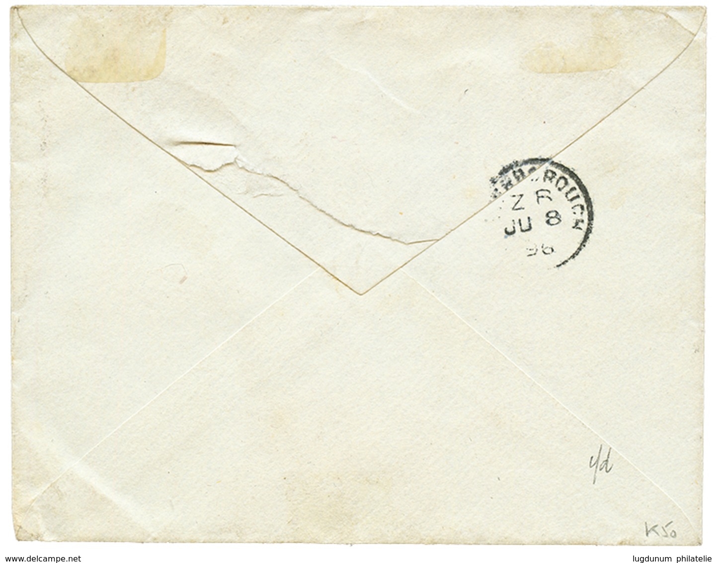 "SALTPOND" : 1896 1/2p (x5) Canc. Killer 554 + SALTPOND On Envelope To ENGLAND. Ex. SACHER. Superb. - Goudkust (...-1957)