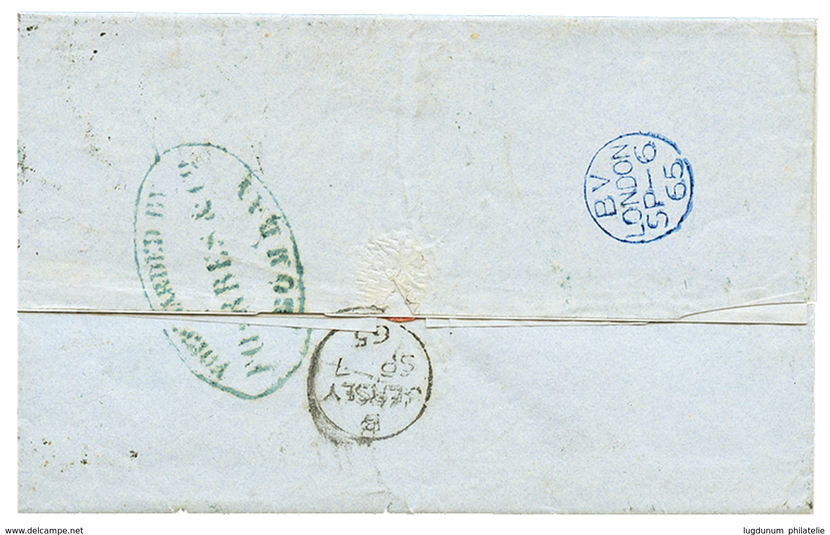 INDIA To JERSEY : 1865 8p + 2a + 4a Canc. On Entire Letter From BOMBAY To ST HELENS (JERSEY). Superb. - Autres & Non Classés