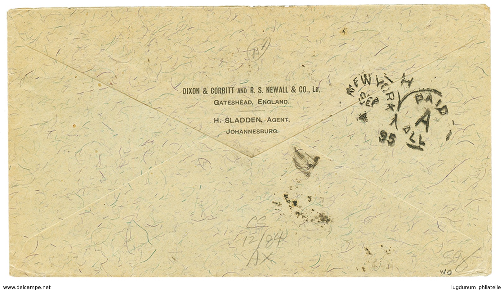 SOUTH AFRICA : 1895 1d On 2 1/2d (x4) On Envelope From JOHANESBURG To NEW-YORK (USA). Vf. - Non Classés