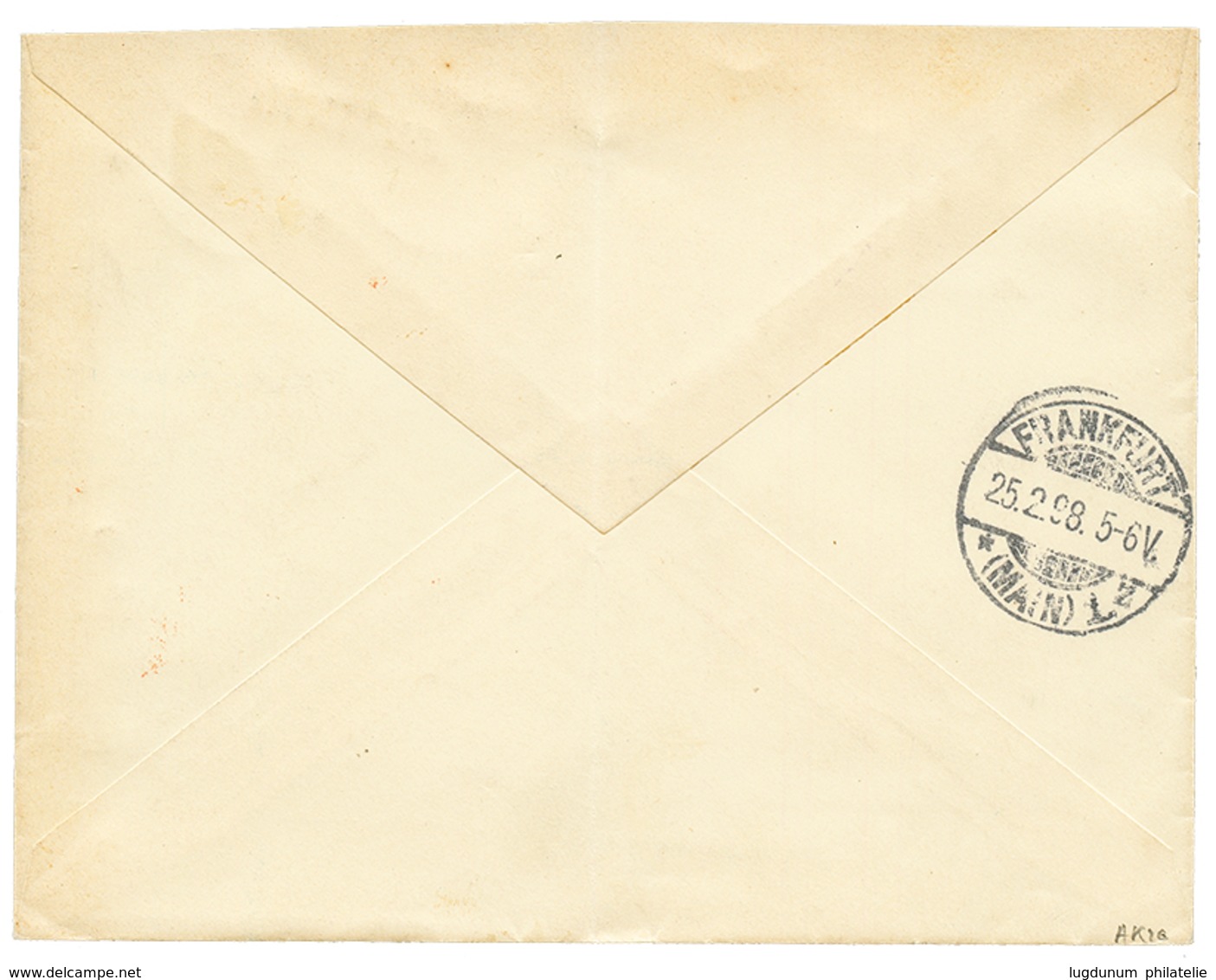 "SAMOA - DAVIS POST" : 1898 5p + 1/2p Canc. APIA SAMOA On REGISTERED Envelope To GERMANY. Vvf. - Otros & Sin Clasificación