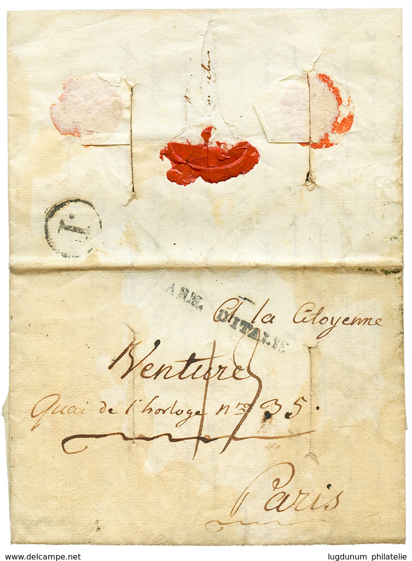 EGYPT - NAPOLEONIC EXPEDITION : An 7 ( Sept 1798) ARM. D' ITALIE On DISINFECTED Entire Letter Datelined "au CAIRE 23 Ven - Otros & Sin Clasificación