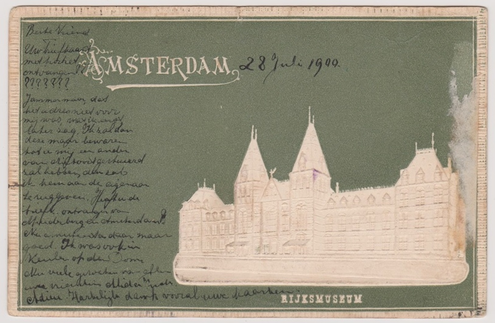 Amsterdam - Rijksmuseum Reliefkaart - 1900 - Amsterdam