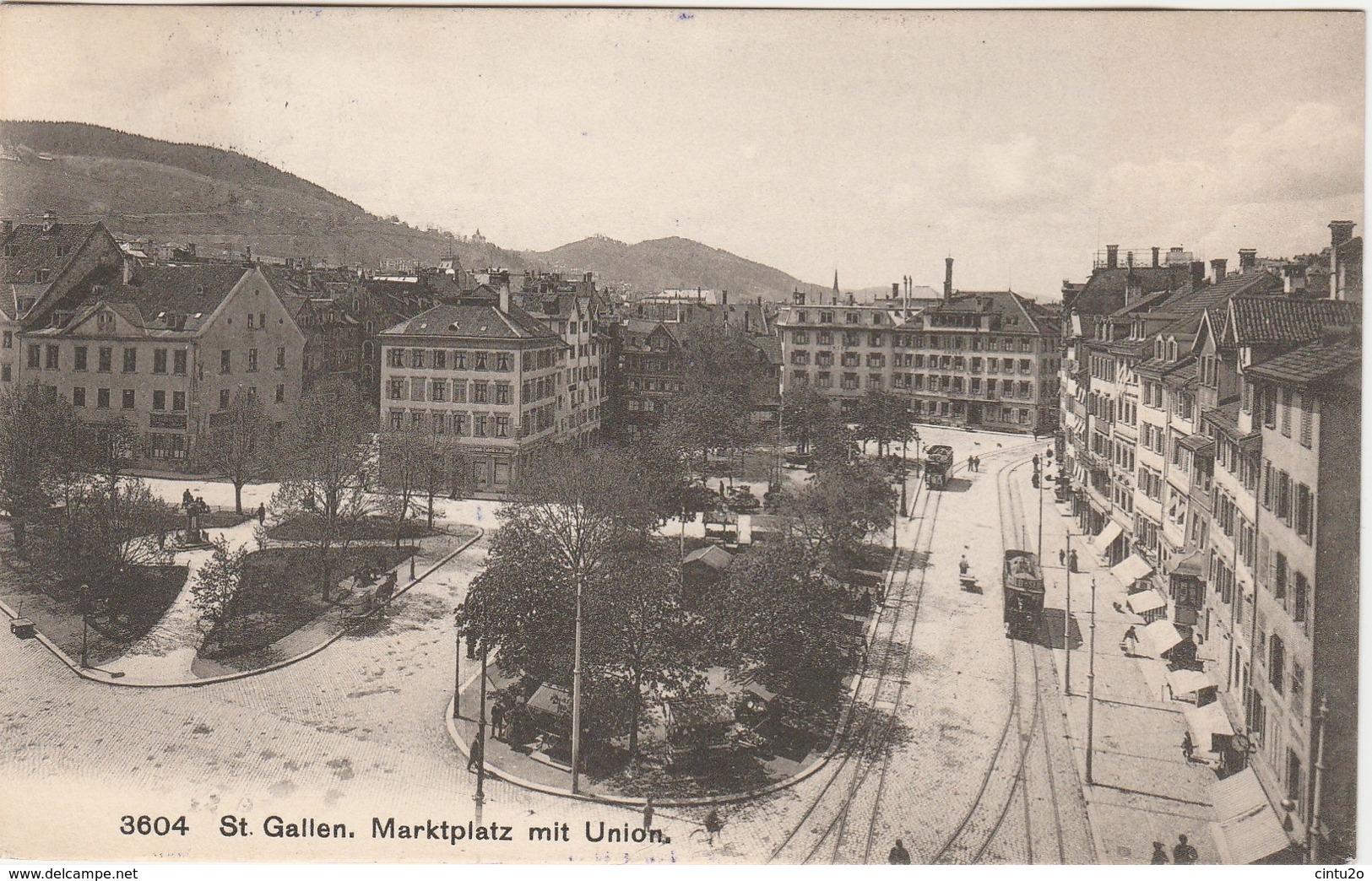 Suisse, St. Gallen . Marktplatz Mit Union . - Saint-Gall