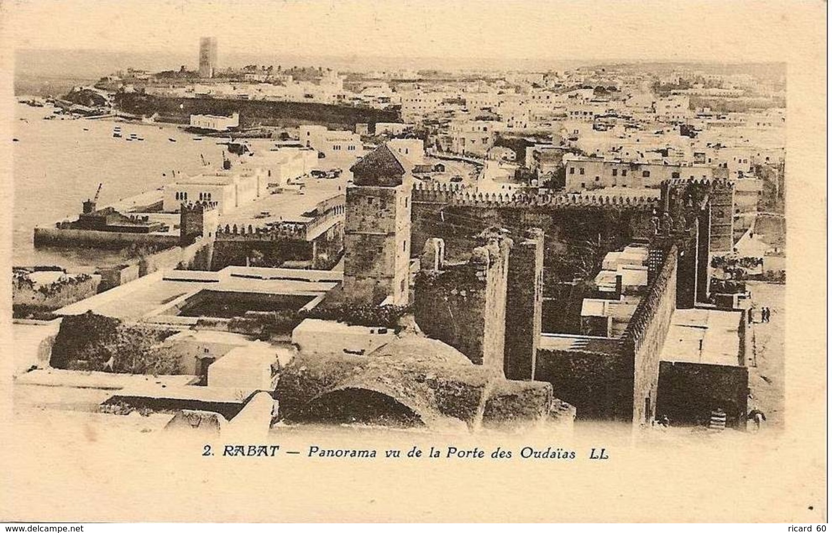 Cpa Du Maroc, Rabat, Panorama Vue De La Porte Des Ourdaias - Rabat