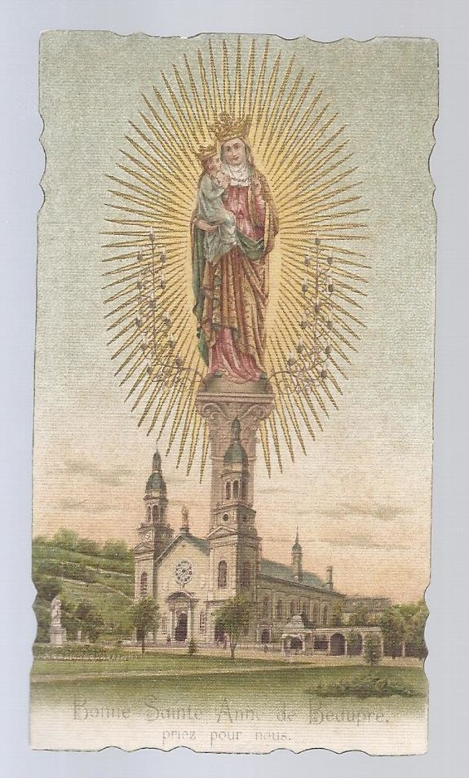 BONNE SAINTE ANNE DE BEAUPRE PRIEZ POUR NOUS - PRIERE INDULGENCIEE A SAINTE ANNE - Devotieprenten