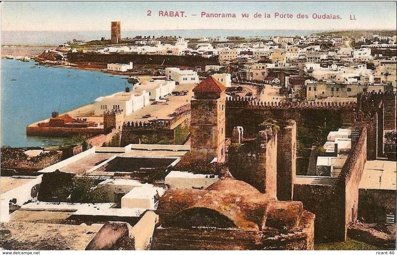 Cpa Du Maroc, Rabat, Panorama Vue De La Porte Des Ourdaias - Rabat