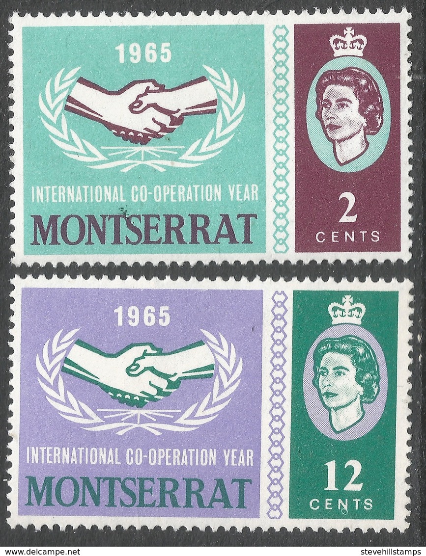 Montserrat. 1965 International Cooperation Year. MH Complete Set. SG 177-178 - Montserrat