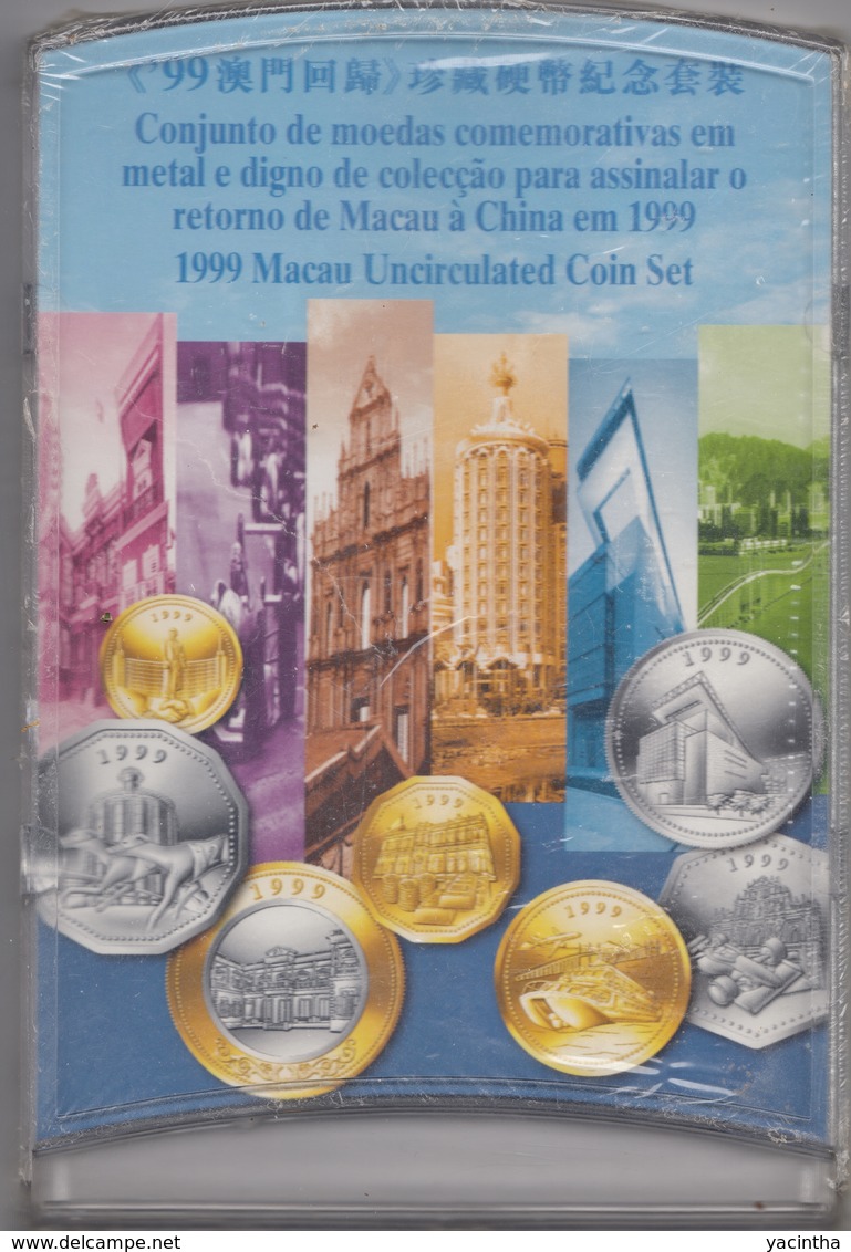 @Y@    Macao   1999 Uncirculated Coin Set   Retorno De Macau A China - Macao