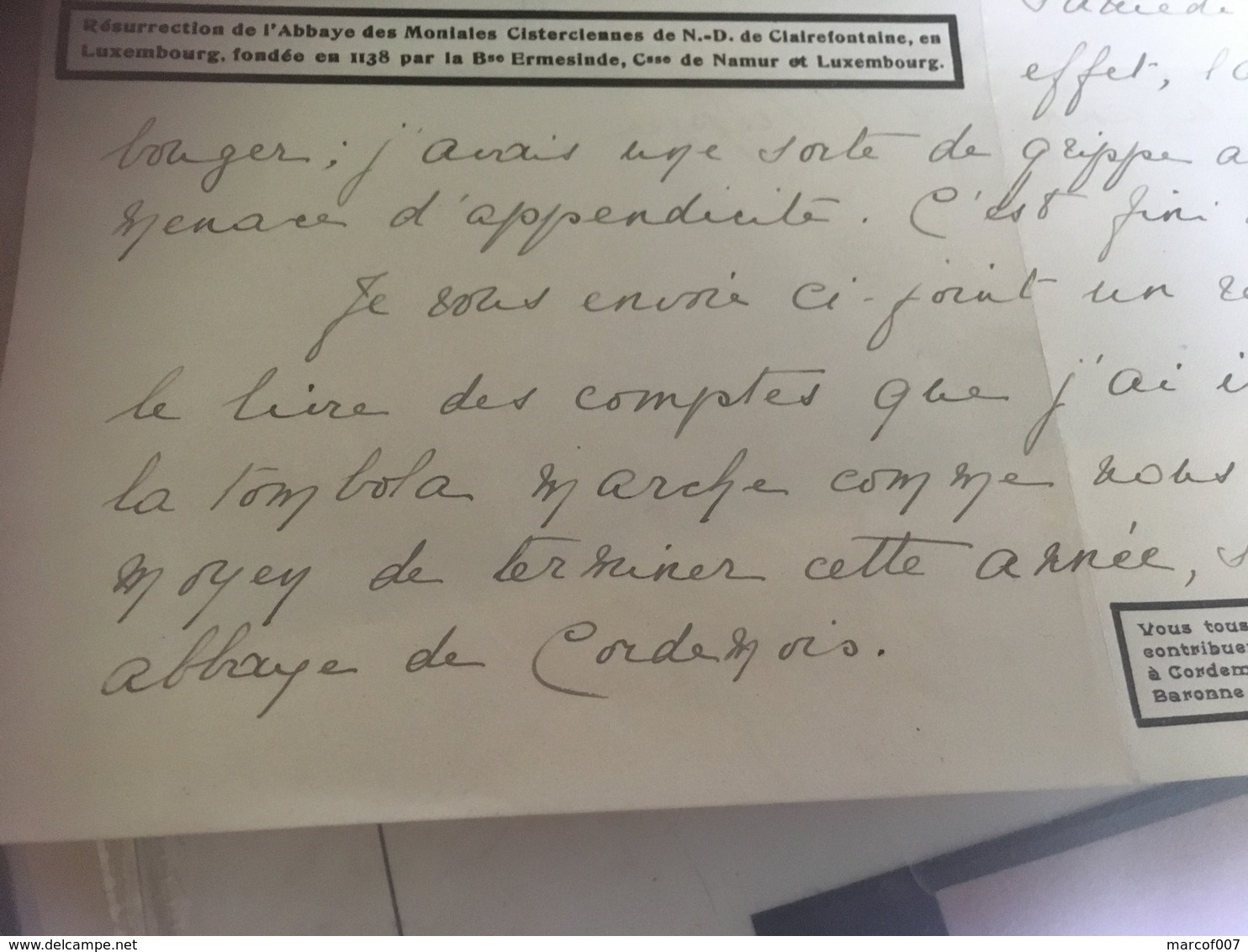 ORVAL - Noblesse - Suzanne D’Otreppe 2 Lettres Manuscrites Concernant La Construction Abbaye De CORDEMOIS - À VOIR ! - Documents Historiques